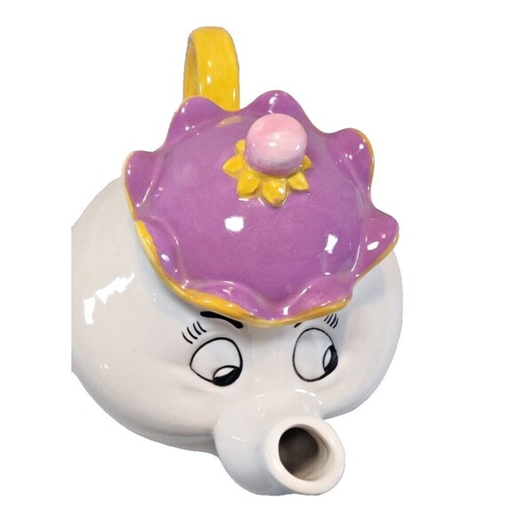 Ceramic Beauty and the Beast Tea Pot by Treasure Craft 1994 Mrs. Potts Made USA - Picture 6 of 15